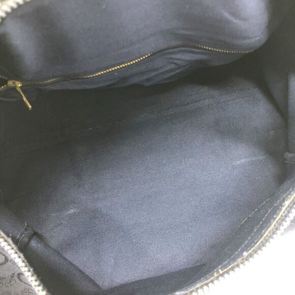 CELINE C Macadam Carriage vintage Hand Bag Duffle Bag Canvas/Leather Navy - Picture 10 of 11